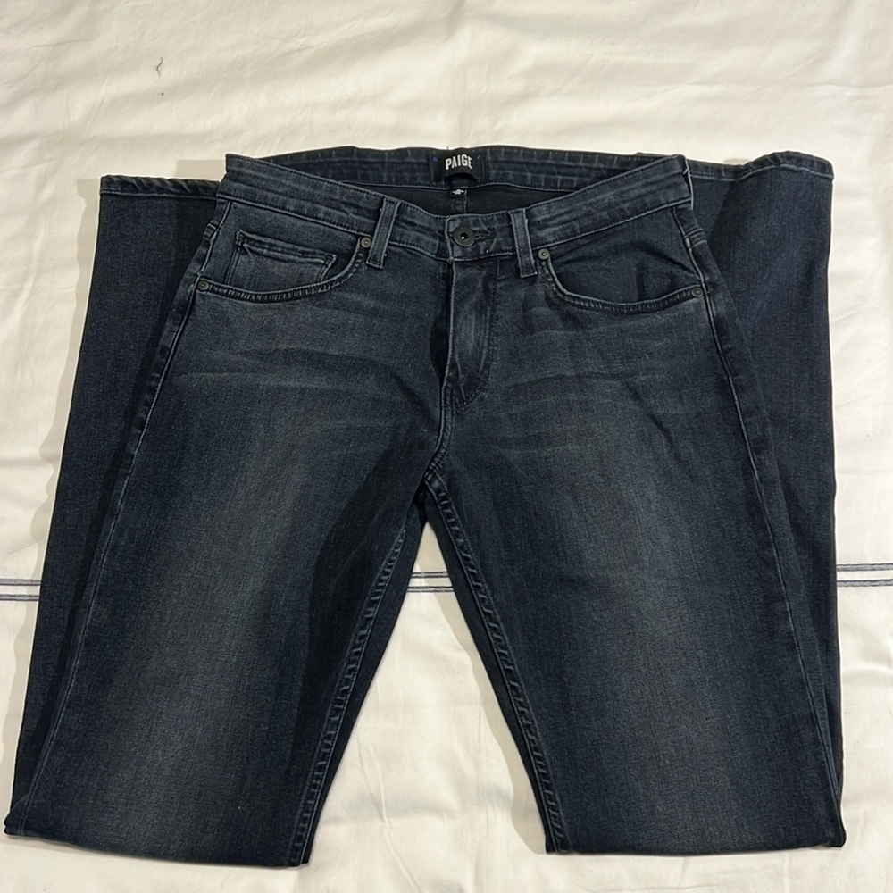 Men’s PAIGE Federal Slim Straight Jeans Black Gray